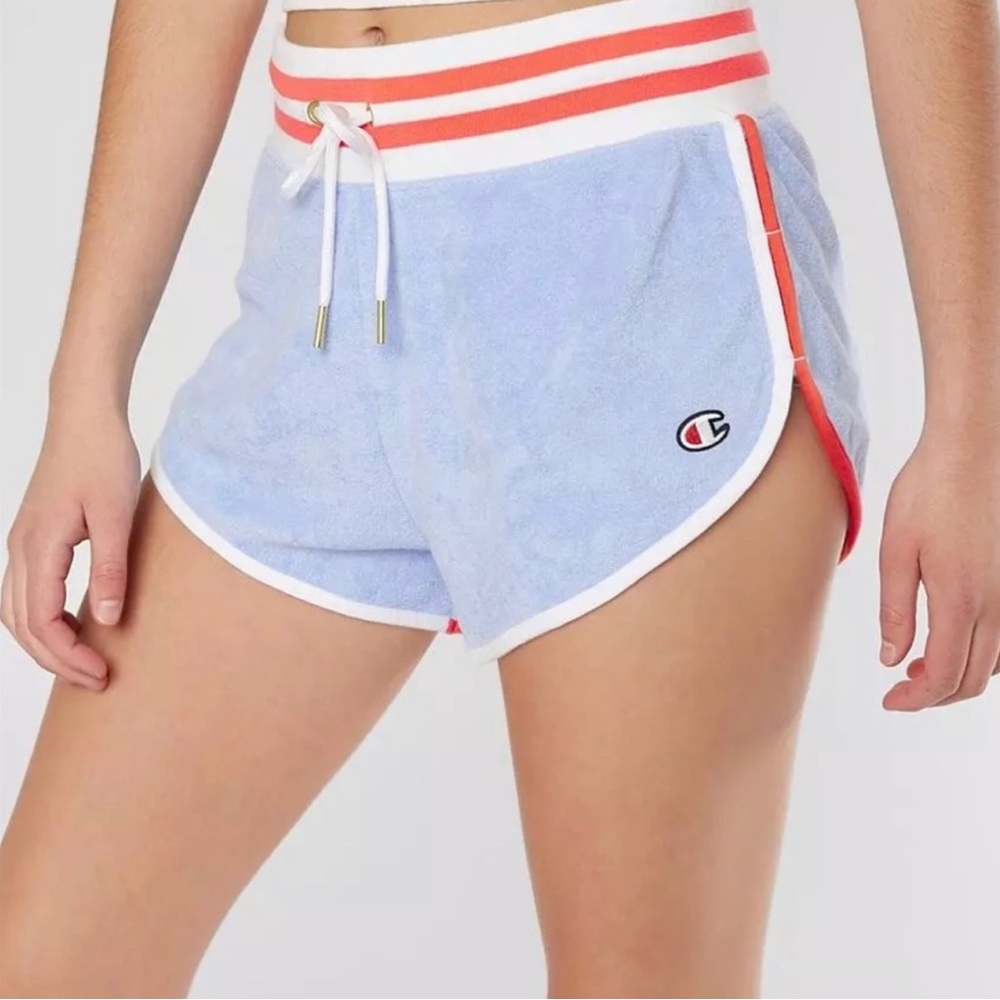 Light blue terry cloth Champion shorts
